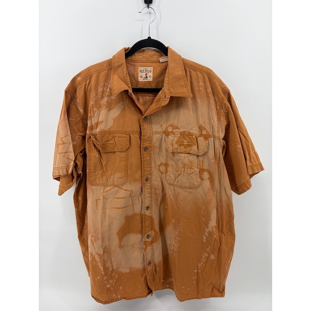 RedHead Brand Co, Vintage, Distressed, Faded Harley Davidson Print, Men's 2XL - Picture 1 of 9